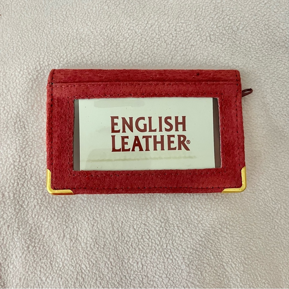 Genuine Suede English Leather Zip Wallet